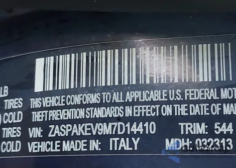 2021 Alfa Romeo Stelvio Quadrifoglio Awd z USA, uszkodzony, nr VIN ZASPAKEV9M7D14410